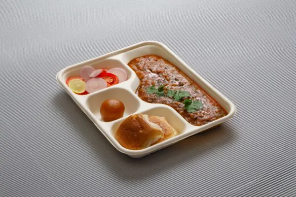 Four Section Sugarcane Bagasse Plate - Sugarwares