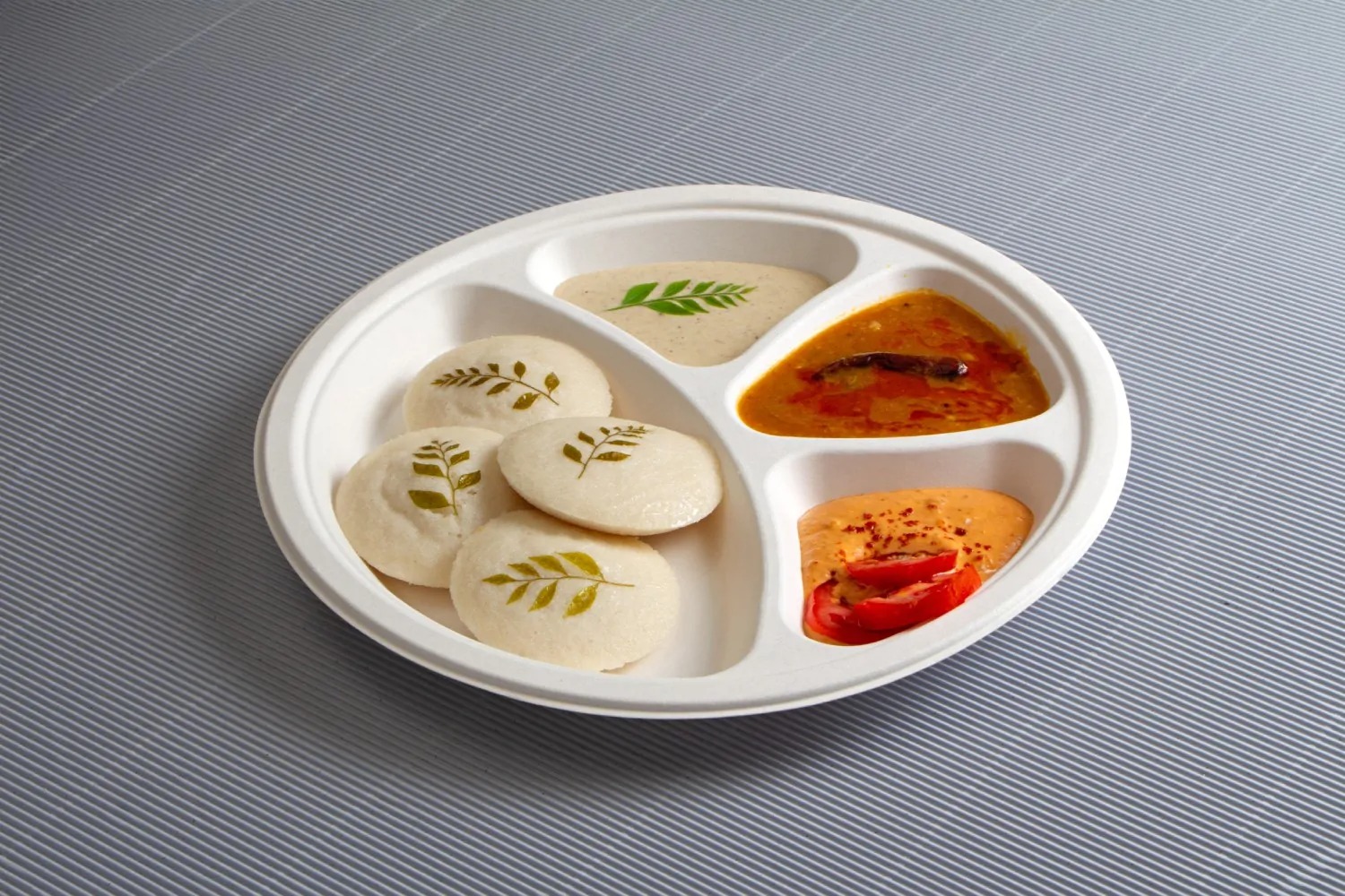11inch 4 compartment round plate By Sugarwares